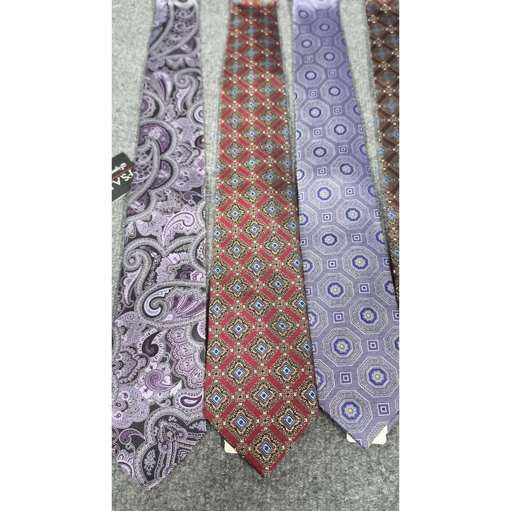 Jos A‎ Bank Signature Collection Tie Lot 7 NWT 100% Silk Paisley Geometric